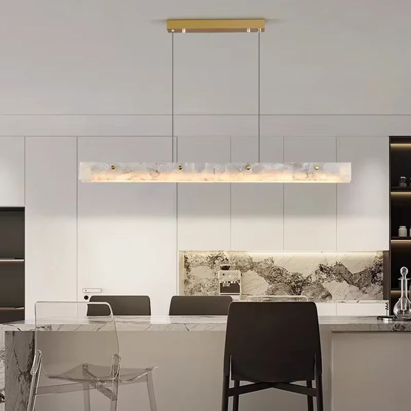 Plafonnier LED en marbre au design moderne et luxueux