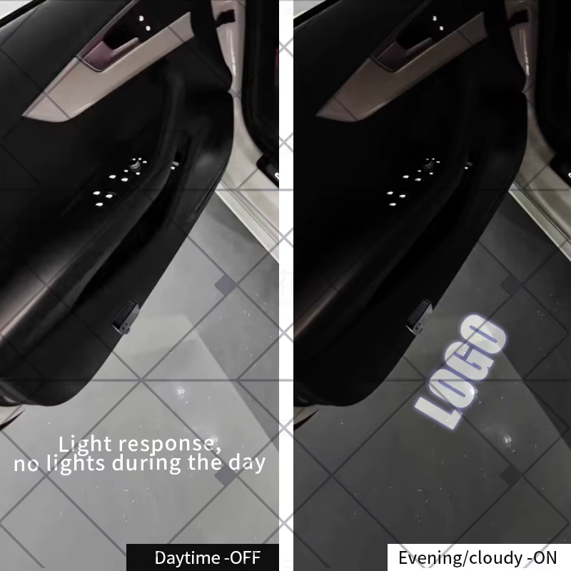 1/2 pièces pour FR Logo Tarraco Ibiza Ateca Leon né Cordoba Formentor voiture HD projecteur lampe LED Auto porte bienvenue lumière accessoires