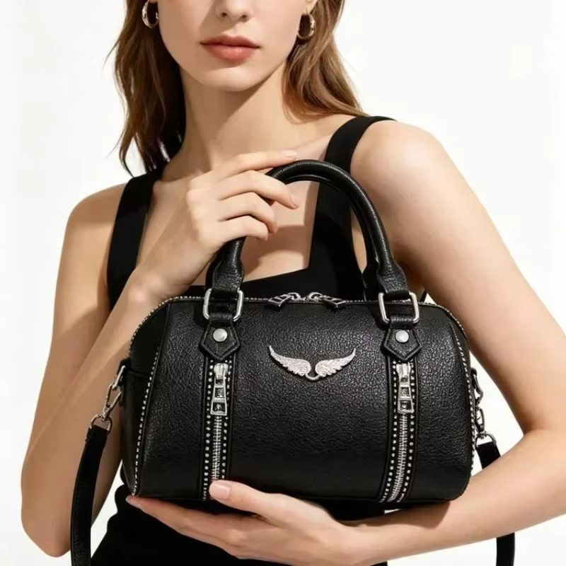 Sac à langer vintage en cuir classique pour femme – Élégant sac de banlieue couleur unie – Le meilleur sac à main décontracté au design unique pour les super stars