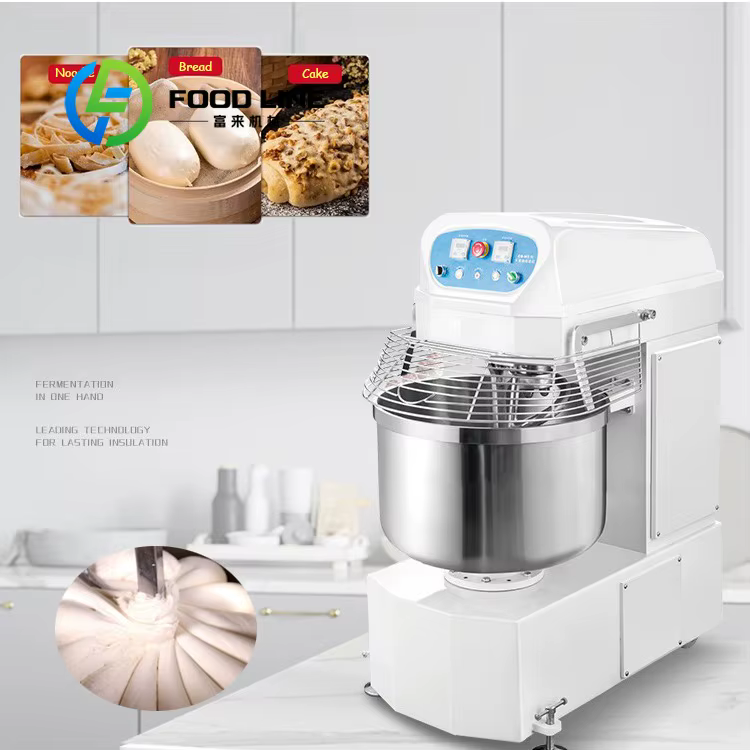 Offre spéciale 5Kg 8Kg 10Kg 25Kg 50Kg 100Kg mélangeur de farine Machine équipement de boulangerie pain électrique spirale pâte mélangeur alimentaire
