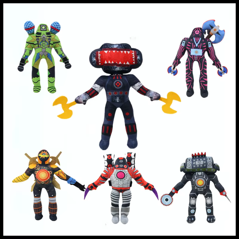 Skibidi Toilet Bosses Titan TV Man Cameraman jouets en peluche pour les fans et les amis magnifiquement animaux en peluche poupée cadeau de noël