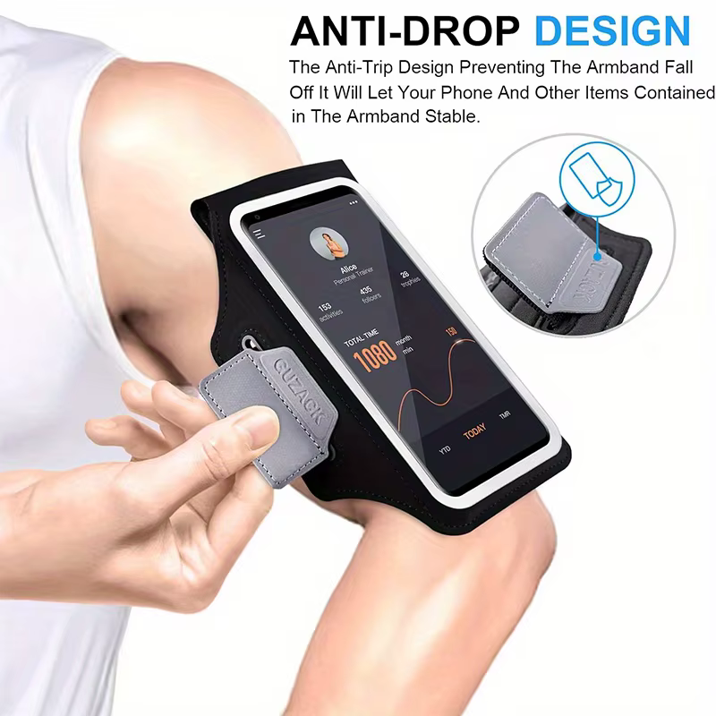GUZACK 7.0 grands sacs de course antichute hommes femmes Sports de plein air Fitness écran tactile brassard pochette bracelet pour iPhone Samsung