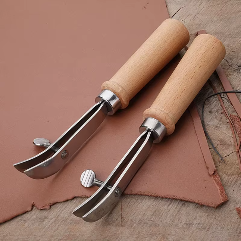 Outils en cuir, coupe réglable, bricolage, sertisseuse faite à la main, dispositif de rainurage et de rainurage, support de bord, coupe artisanale