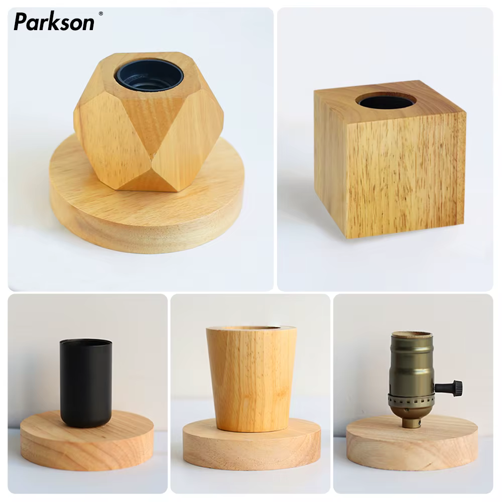 Lampe de Table rétro Vintage en bois