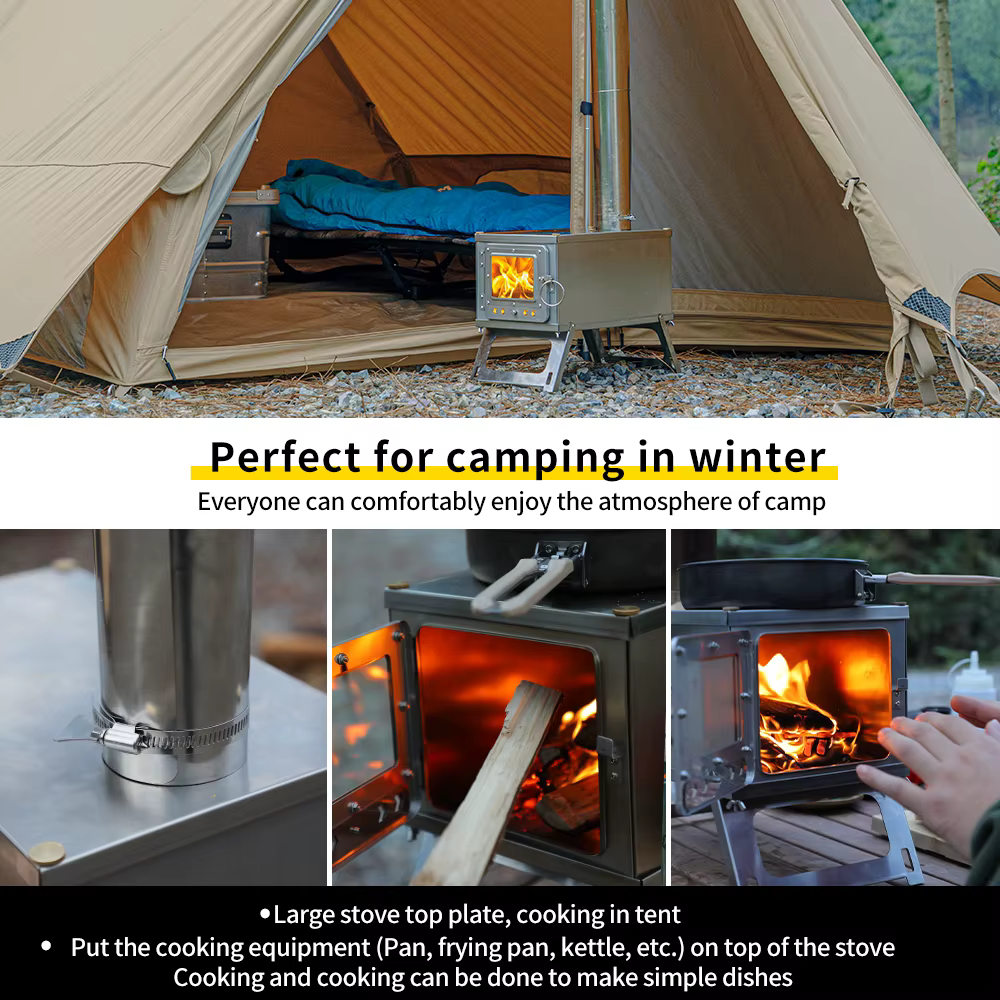 Poêle à bois pliant Durable Portable pliable