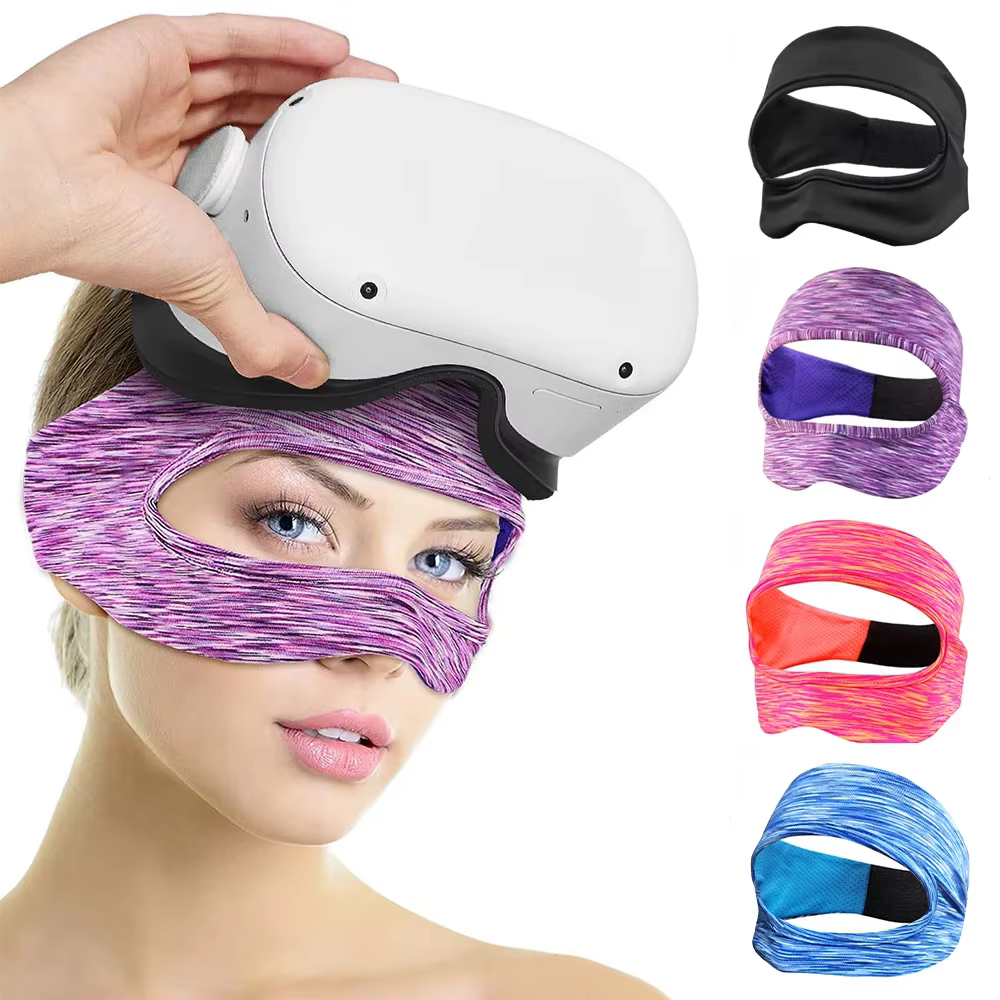 Accessoires VR, housse de masque pour les yeux, bande anti-transpiration respirante, rembourrage avec casques de réalité virtuelle pour Oculus Quest 2 1/Meta Quest 3 Pro
