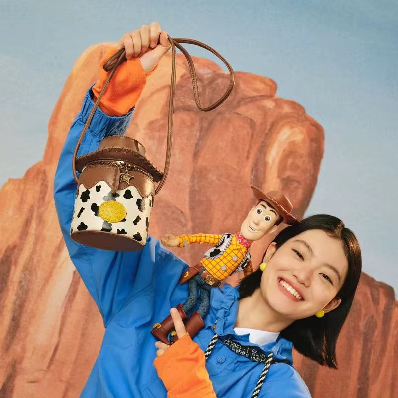 Sac fourre-tout double face style western Woody de Toy Story, sac à bandoulière vintage grande capacité, nouveau modèle mini sac à dos seau, cadeaux