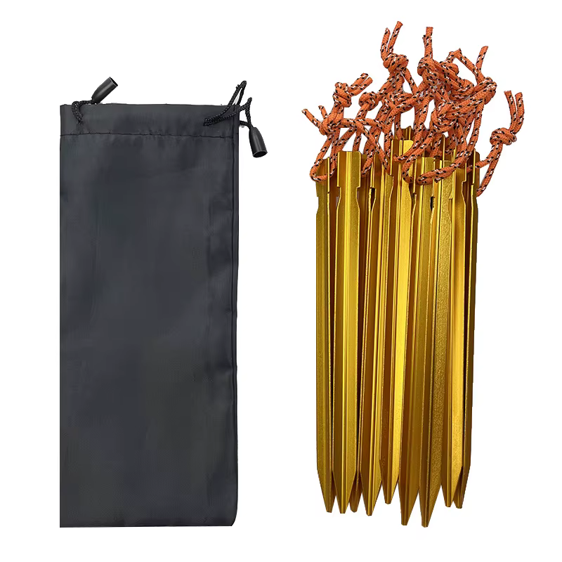 Pacoone 10 pièces/lot 18cm chevilles de tente en aluminium rond piquet