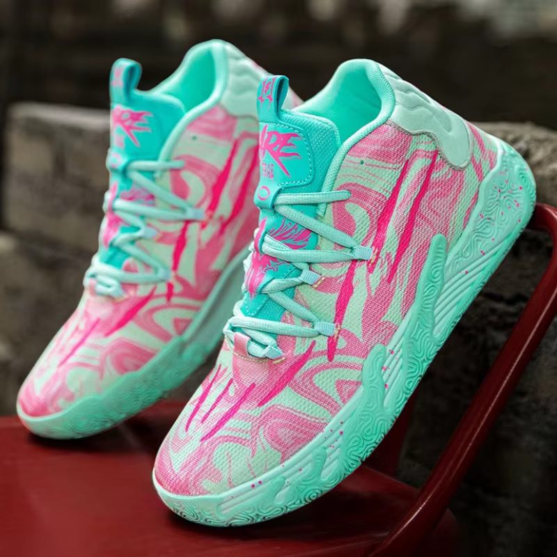 Chaussures de basketball montantes pour hommes, idéales pour la course et les activités sportives en extérieur sur terrain en ciment – Chaussures athlétiques pratiques