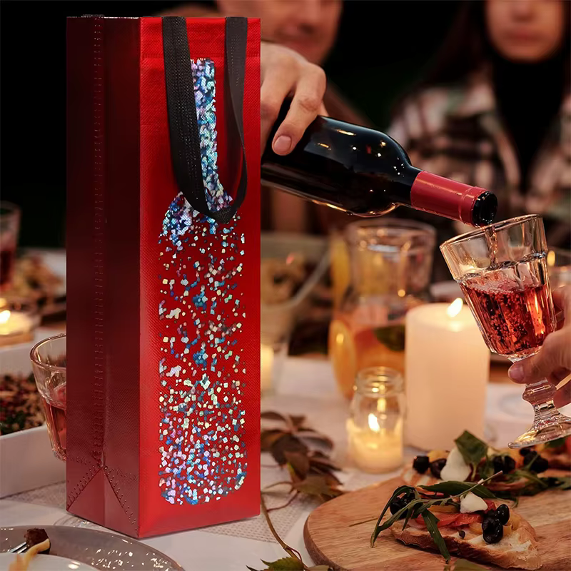 Sac à vin en tissu non tissé