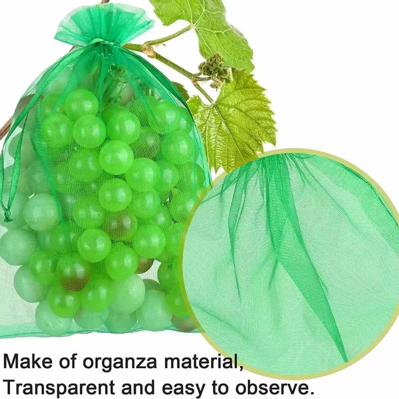 1-100pcs Fruit Protection Bags Breathable Organza
