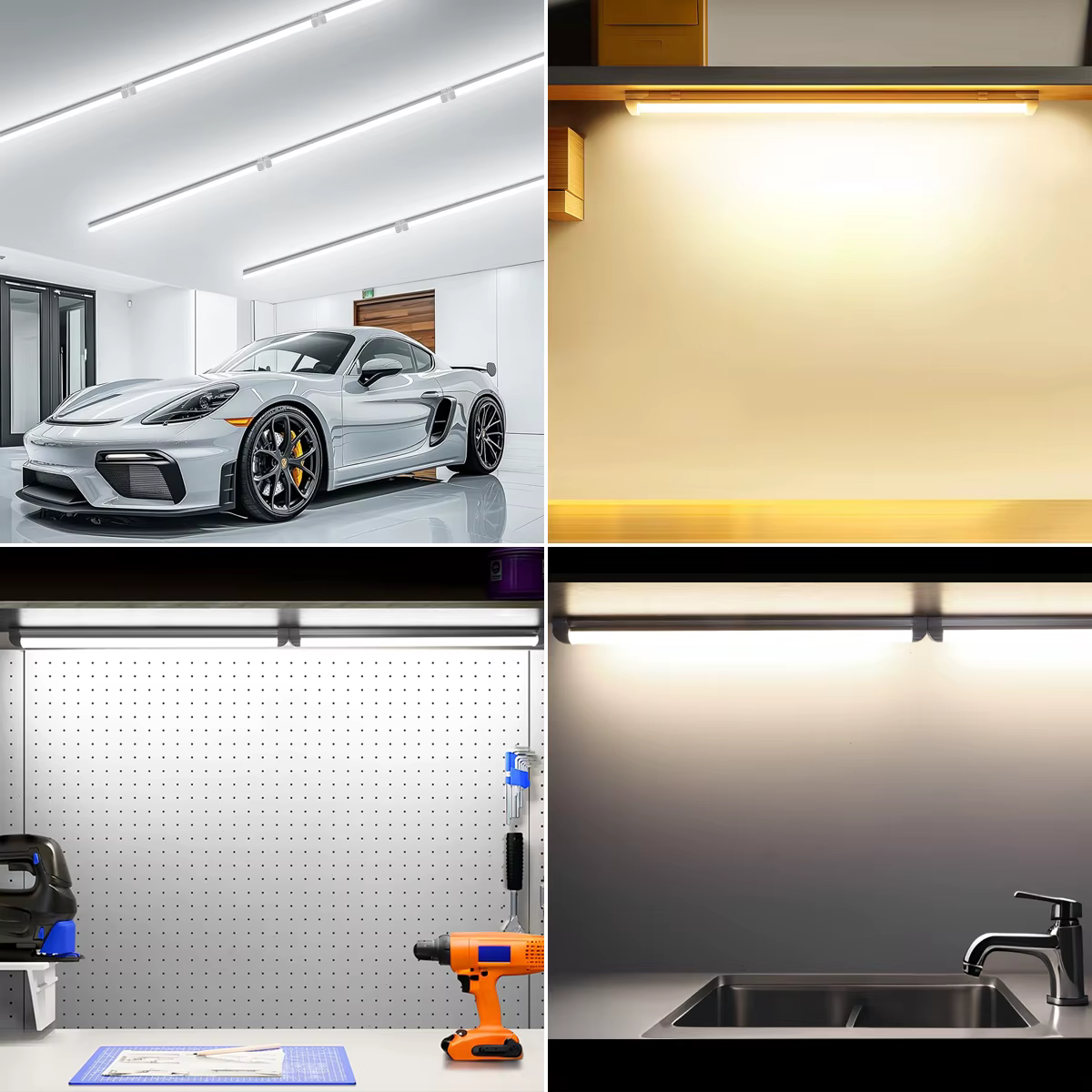 T8 LED Tube lampe 220V 50CM barre lumineuse LED pour maison armoire Garage entrepôt éclairage lampe de nuit avec prise d'alimentation ue