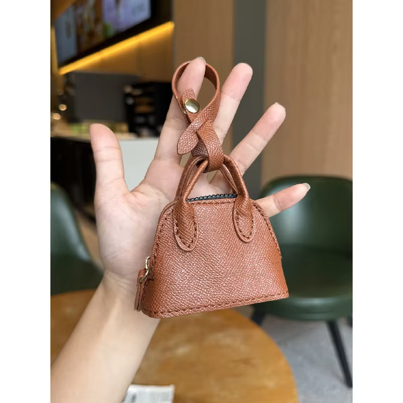 Mini portefeuille en forme de coquille pour femme, porte-monnaie polyvalent, pochette de rangement pour écouteurs, petit sac à main, pendentif porte-clés