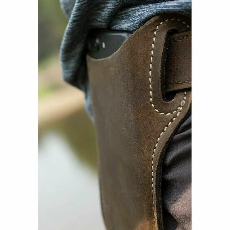Étui de ceinture en cuir pour téléphone portable pour hommes, pochette multifonctionnelle pour ceinture, sac de téléphone portable pour la course à pied, les voyages, le camping et les activités de pl