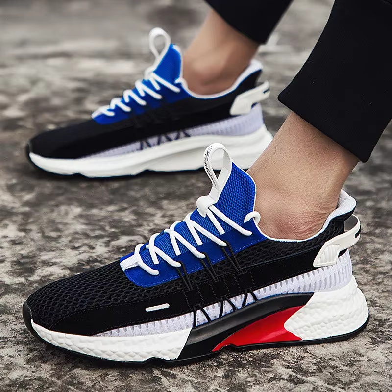 Chaussures de sport décontractées pour hommes, style preppy, nouvelle collection automne 2020 Amazon, respirantes, tige en caoutchouc, saison estivale