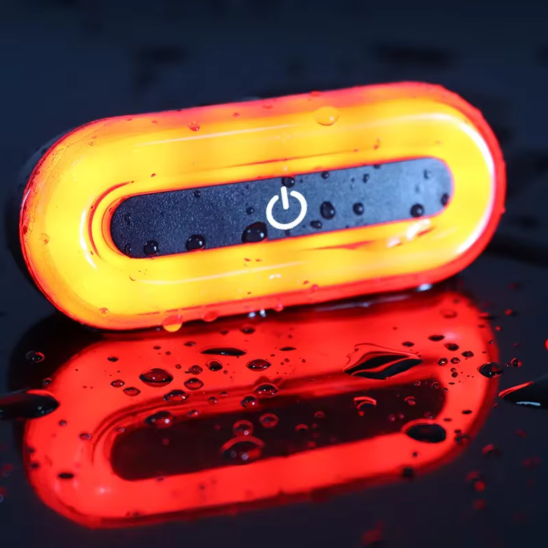 16 perles de lampe casque de vélo lumière LED Rechargeable feu arrière de sécurité