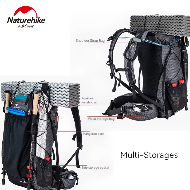 Natureifa-Sac à Dos Ultraléger avec Cadre pour Homme et Femme
