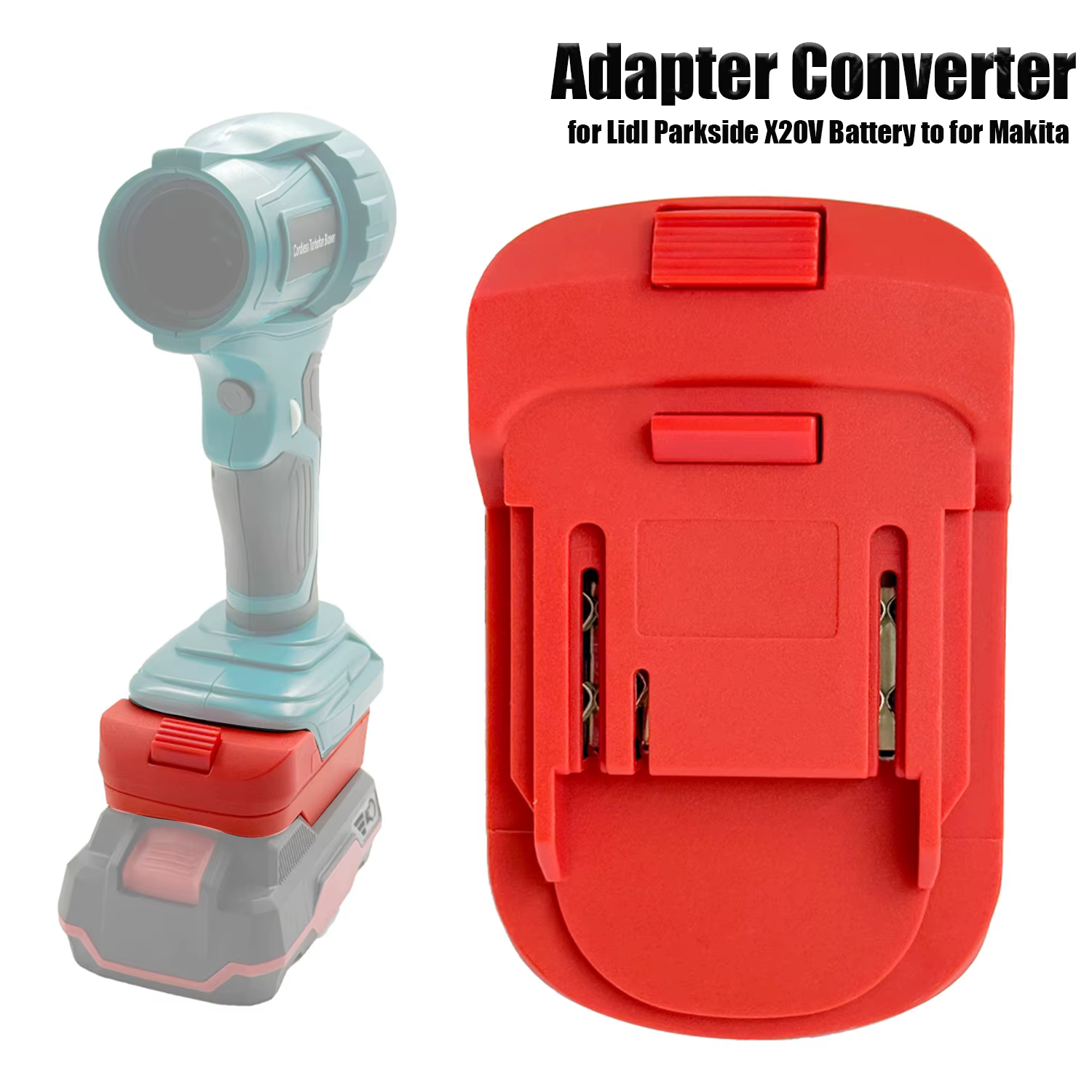 Adaptateur convertisseur pour batterie au lithium Lidl Parkside X20V Team vers outils électriques Makita 18V Li-Ion (sans batterie/outils)