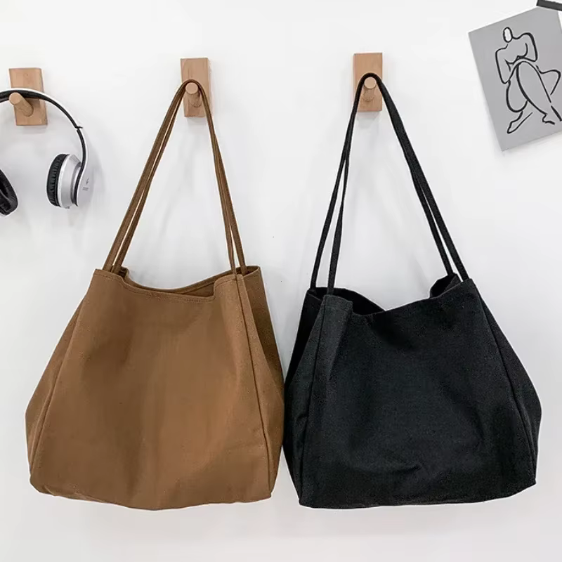 Fourre-tout en toile de grande capacité pour femmes, sac à main d'épicerie réutilisable, sacs de voyage initiés, haute qualité, cuillère à soupe, décontracté, 03/powder