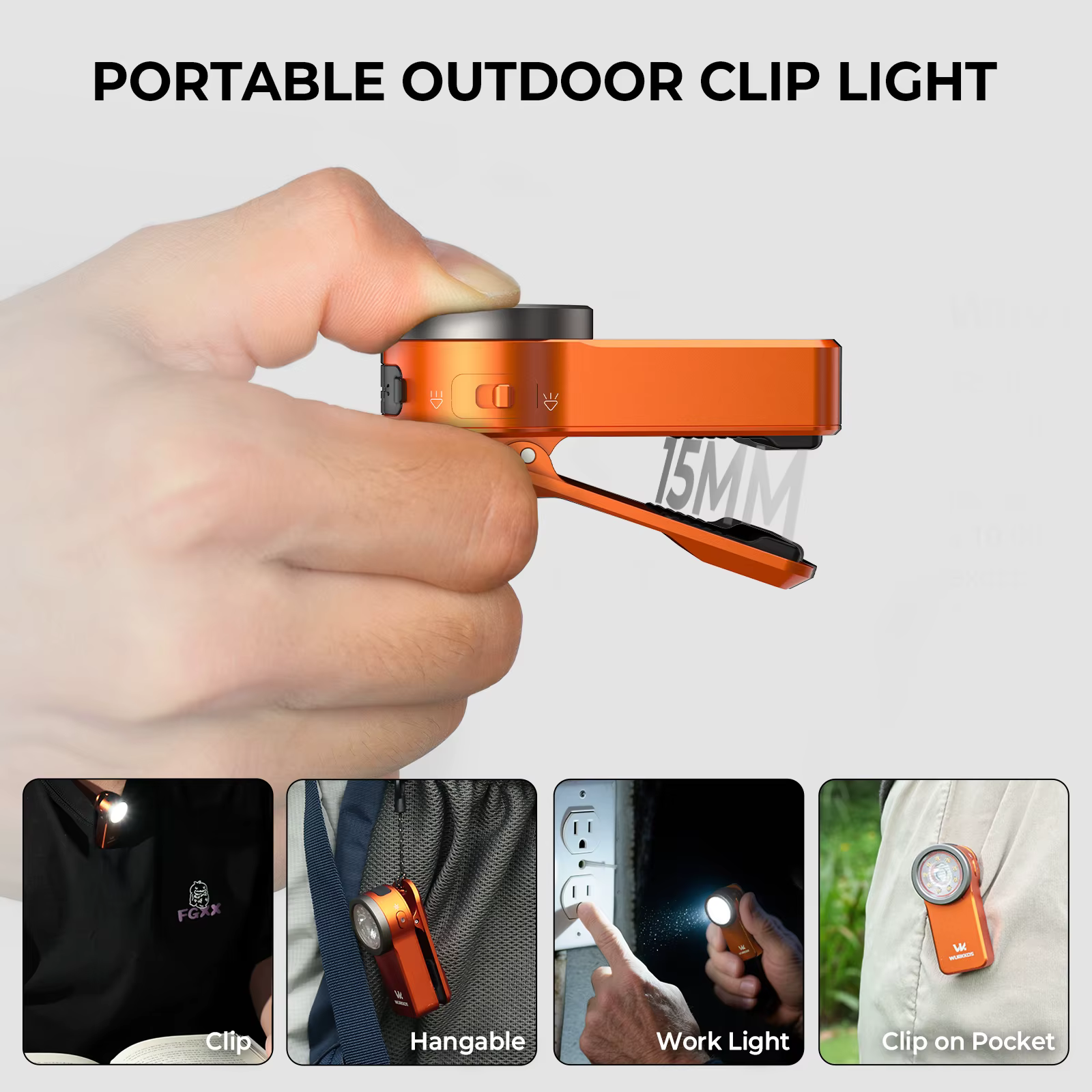 Wurkkos HD03 680LM Mini Lampe Clip USB Rechargeable