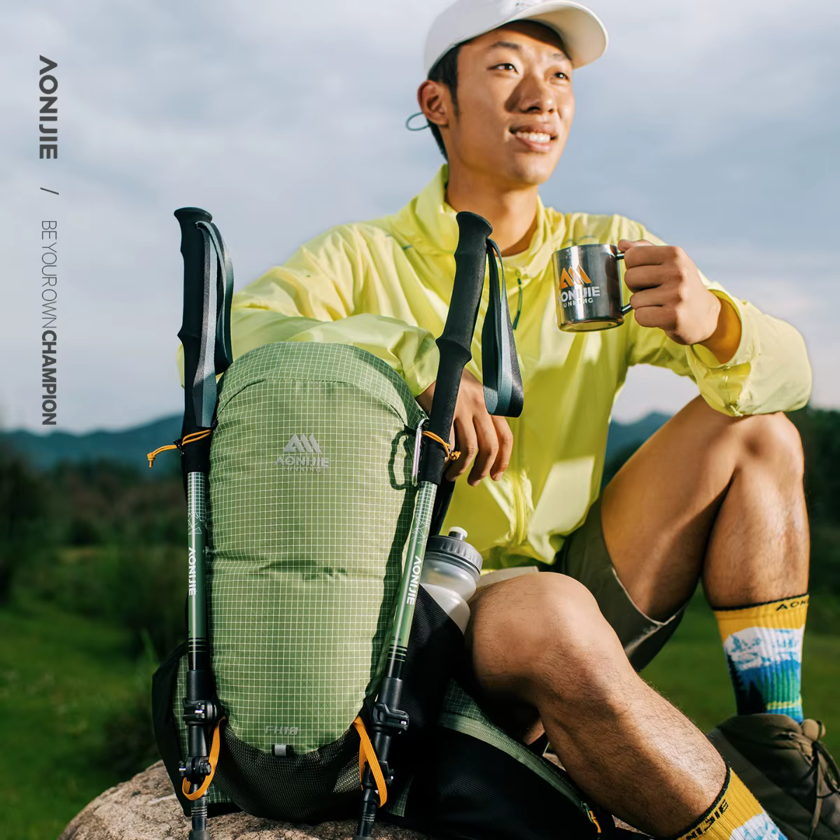 AONIJIE FH2518 18L sac à dos professionnel de course sur sentier de grande capacité pour le cyclisme en plein air adapté à la randonnée et à l'alpinisme