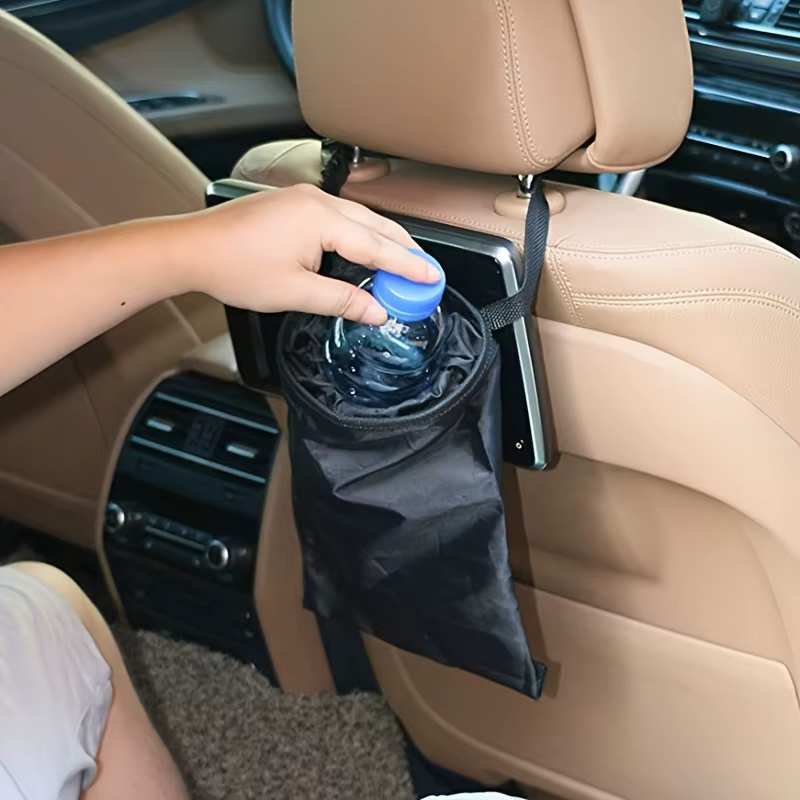 Sacs poubelles universels pour voiture, sacs poubelles pliables à suspendre pour véhicules, peuvent être accrochés sur l'appuie-tête du siège, utilisés pour le rangement quotidien des déchets dans la