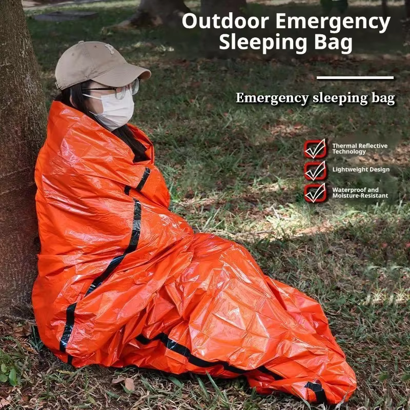 Sac de couchage de survie d'urgence portable