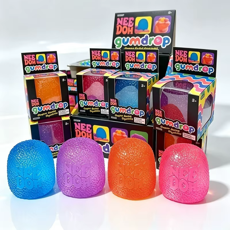 Jouet sensoriel en gomme de maltose Needoh, bonbon solide anti-stress non toxique, boule à presser pour soulager l'anxiété et la tension