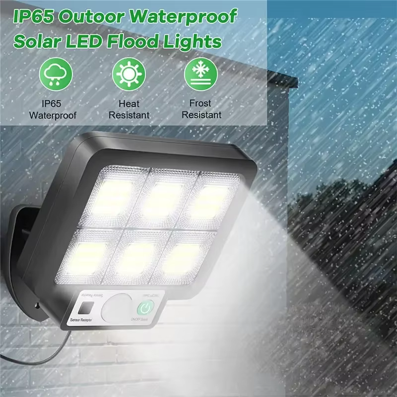 Lampes à détecteur de mouvement, éclairage de rue de jardin, lampe solaire LED, lampe murale solaire séparée, 3 modes, étanche, pour garage, éclairage mural de sécurité