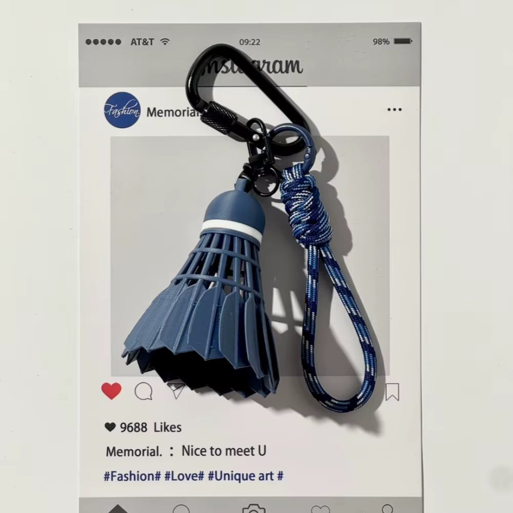 Porte-clés de badminton unisexe en métal, style sportif, pour sac à main, sac à dos, accessoires de décoration, cadeau