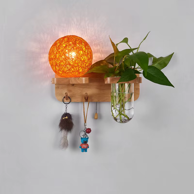 Applique Murale Nordique en Bois Artistique, Luminaire Décoratif d'Nik, Idéal pour Salon, Chambre à Coucher, Sauna, Lit, Couloir, délégations