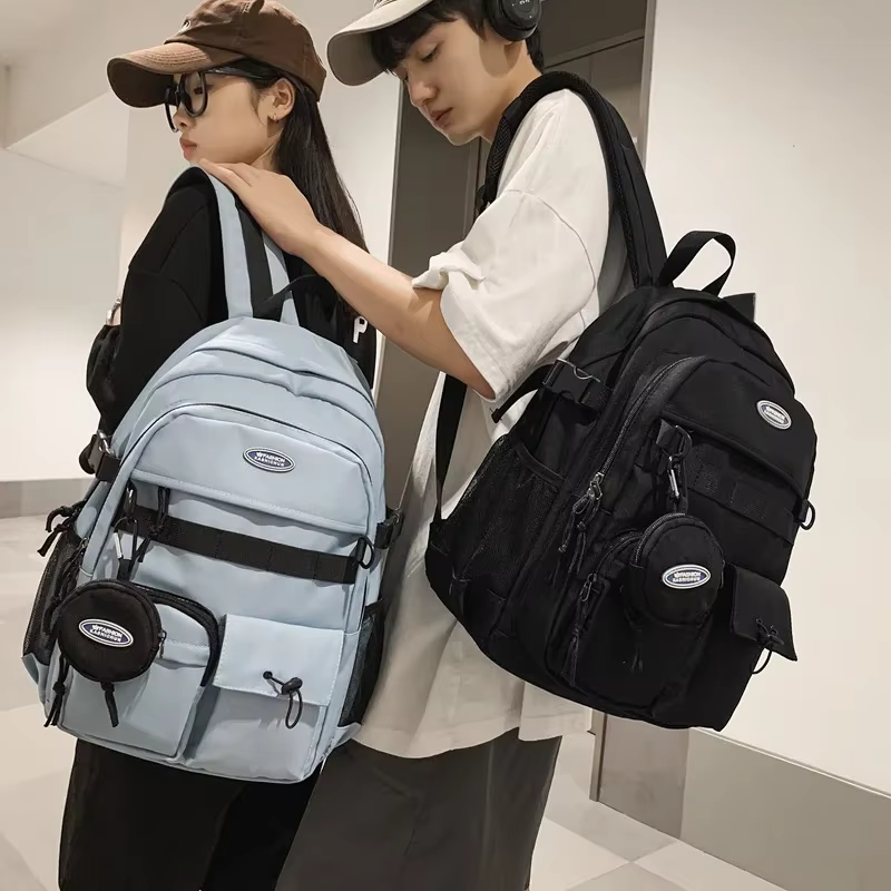 Sac à Dos Noir de Grande Capacité pour Homme et Femme