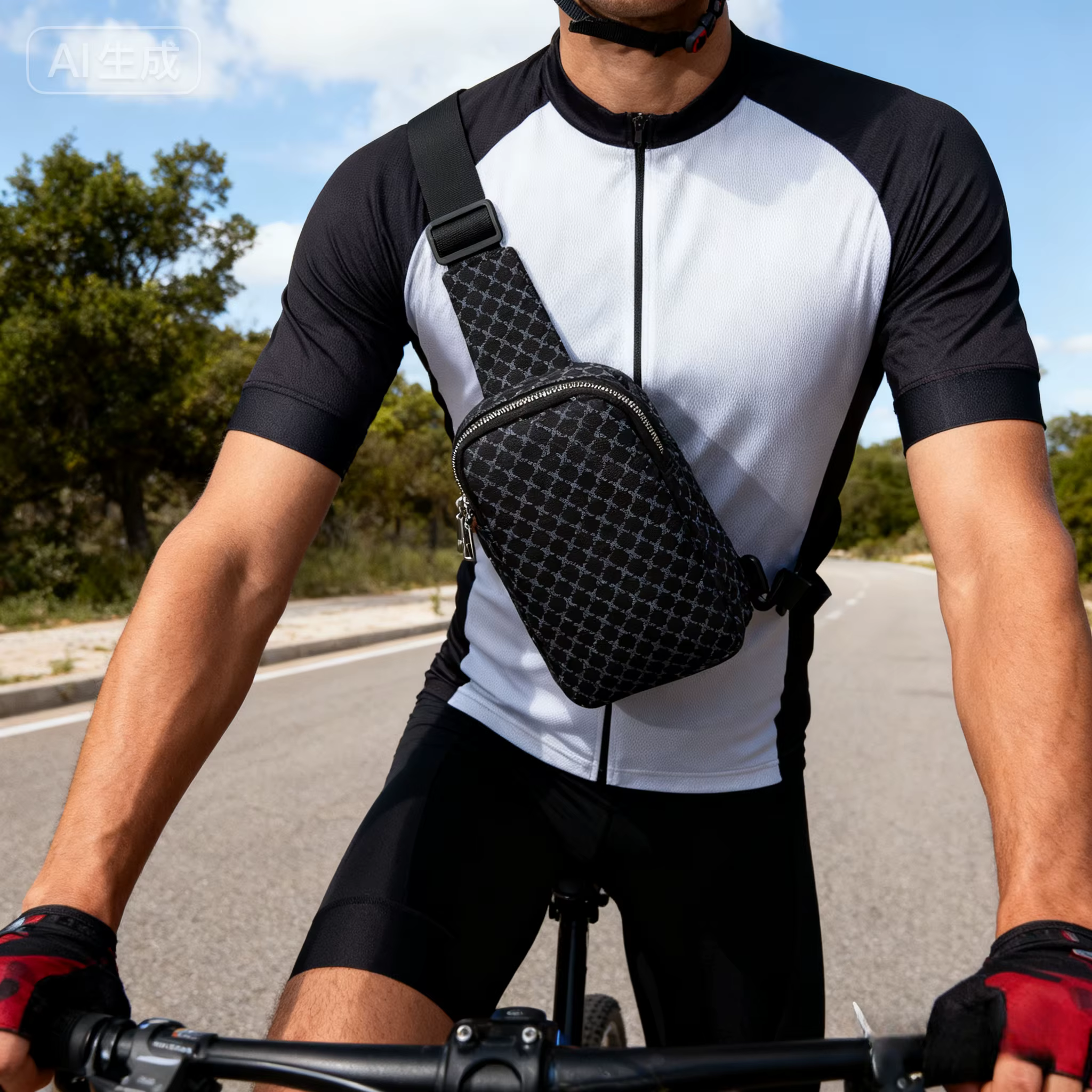 Sac de poitrine de cyclisme tendance pour hommes