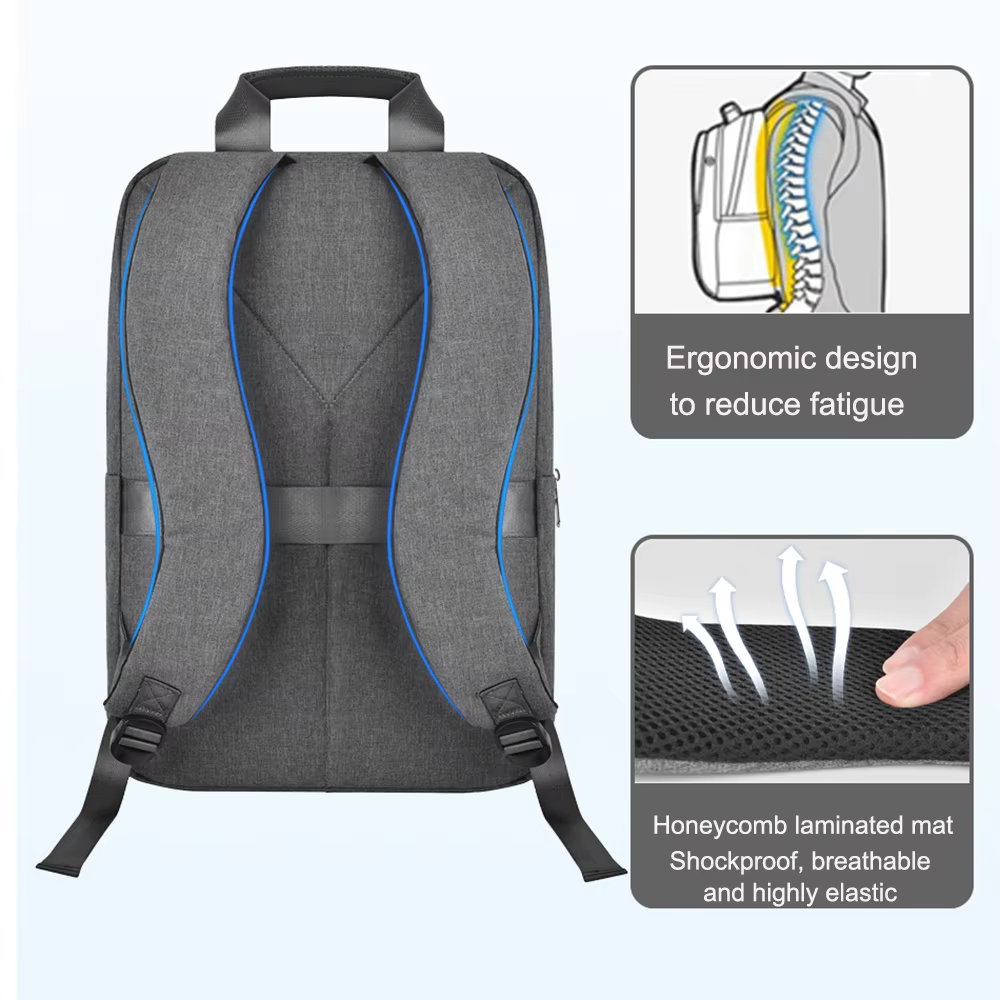 WIWU-Sac à dos pour ordinateur portable pour femme et homme, sacoche d'école de grande capacité pour MacPleAir 15, étanche