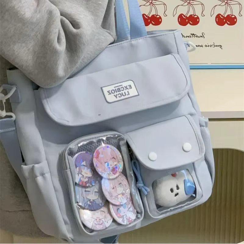 Y2K – sac à bandoulière Ulzzang Ita pour fille fraîche et douce, sac à bandoulière de Style collège japonais Ins, sac de jouets de grande capacité pour les déplacements quotidiens des femmes