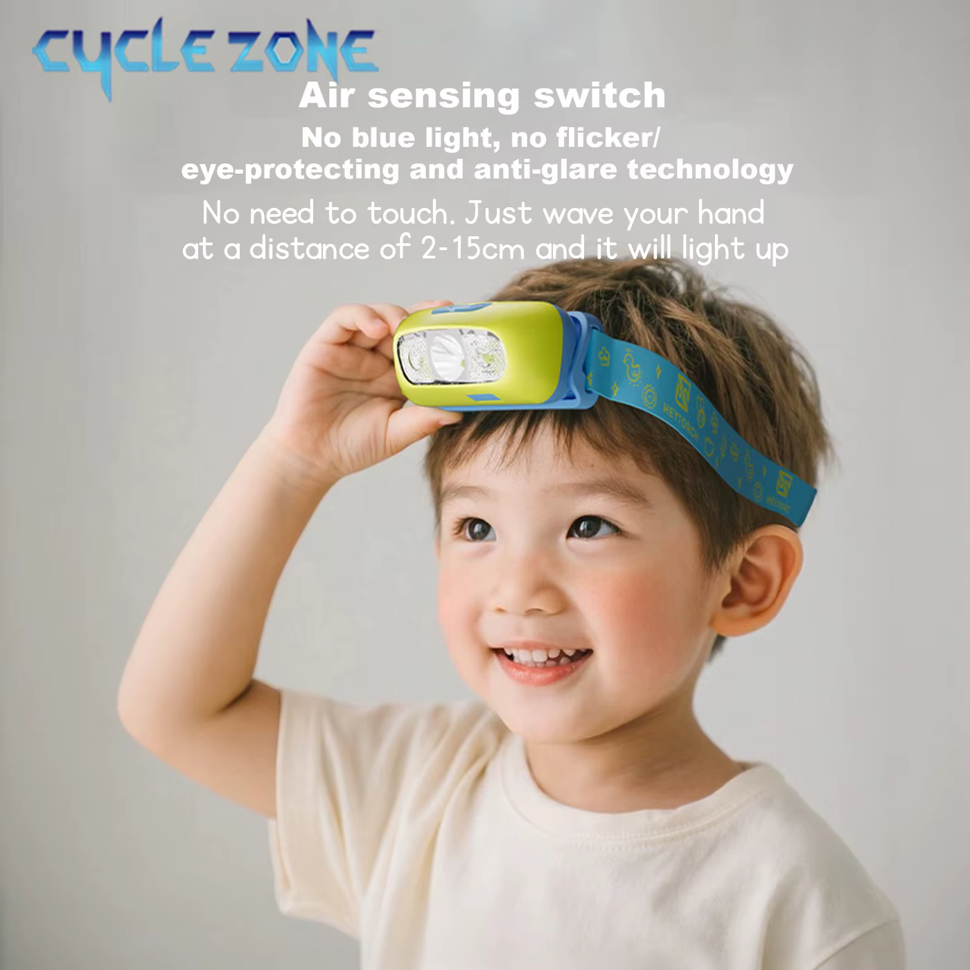 Enfants LED phares capteur phare type-c Rechargeable tête lampe de poche