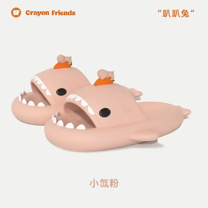 Shark Clapper pantoufles nuage femmes diapositives été plage intérieur sandale hommes mâle tongs maison chaussure plate-forme Animal dames femme