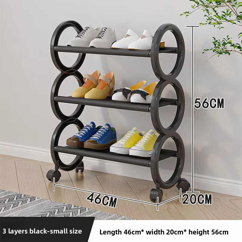 Meuble à chaussures étroit anti-poussière pour entrée et couloir, organisateur de rangement multi-niveaux simple pour la maison, vente en gros (1 pièce)