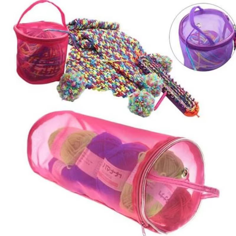 1 PC, sac de rangement de fil Portable maille creuse sacs de fil de laine à tricoter fil de Crochet sac à main organisateur outils de tissage accessoires de couture