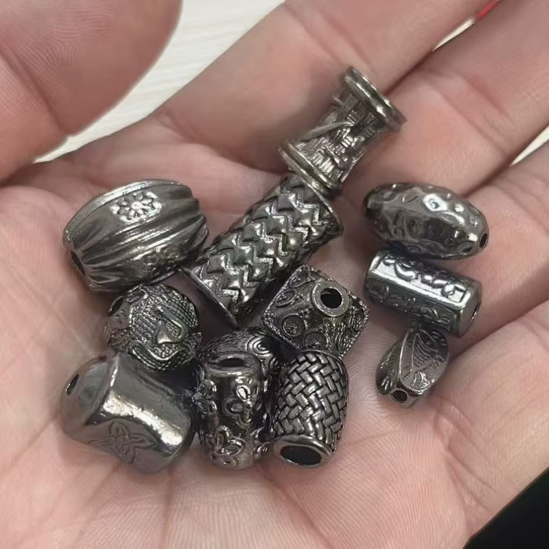 3 Pièces d'Accessoires de Bijouterie en Alliage, Perles Entretoises et Perles Seau Rétro Noir Pistolet, Matériel de Perlage DIY pour Colliers et Bracelets, Vente en Gros