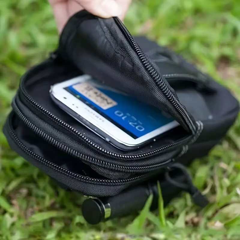 Sac banane unisexe robuste - Sac de téléphone multi-poches pour la randonnée