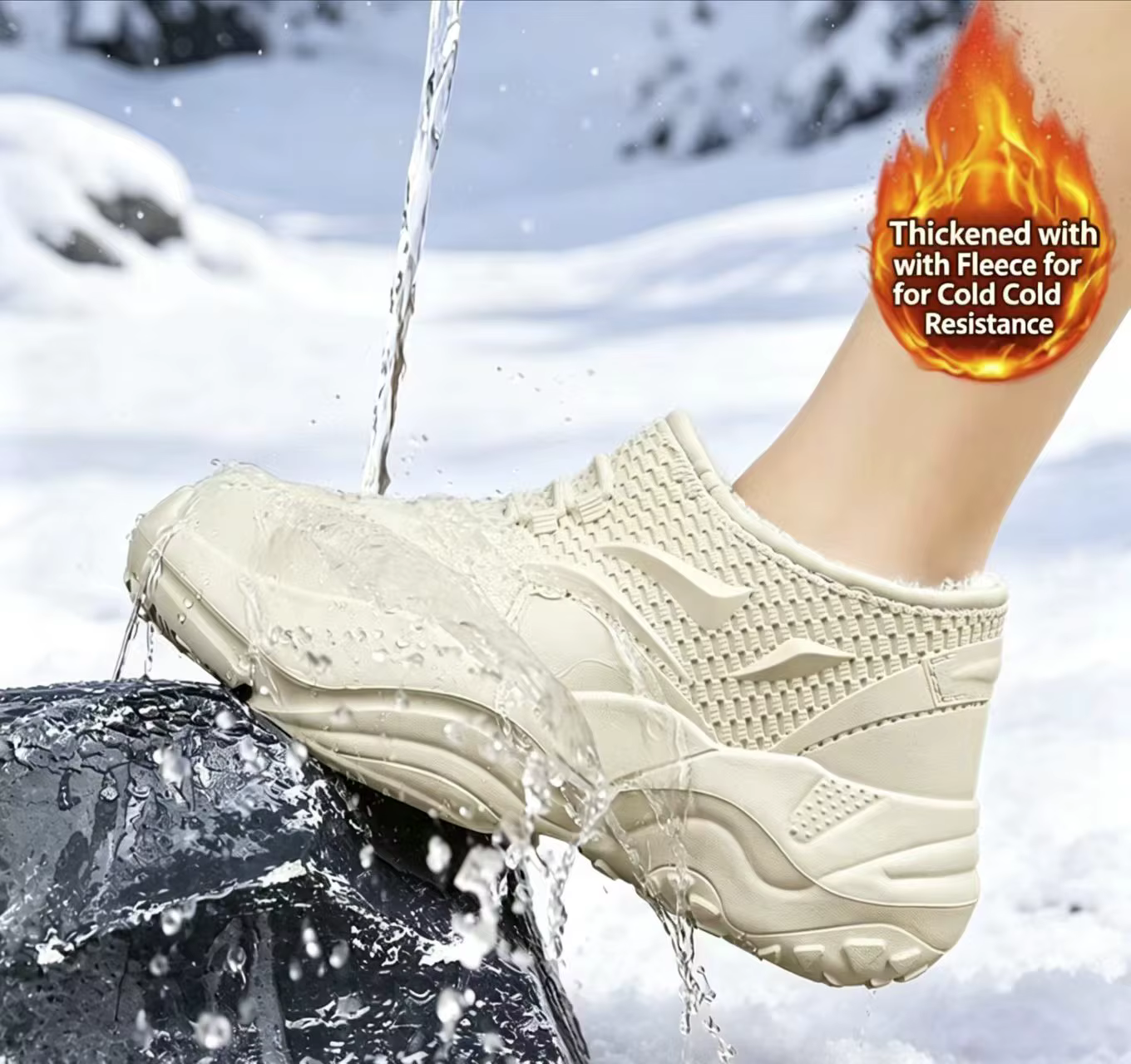 Bottes de neige imperméables et antidérapantes pour hommes, chaussures d'hiver à la mode, épaisses et doublées de polaire, résistantes, chaudes, en coton, cadeaux de noël