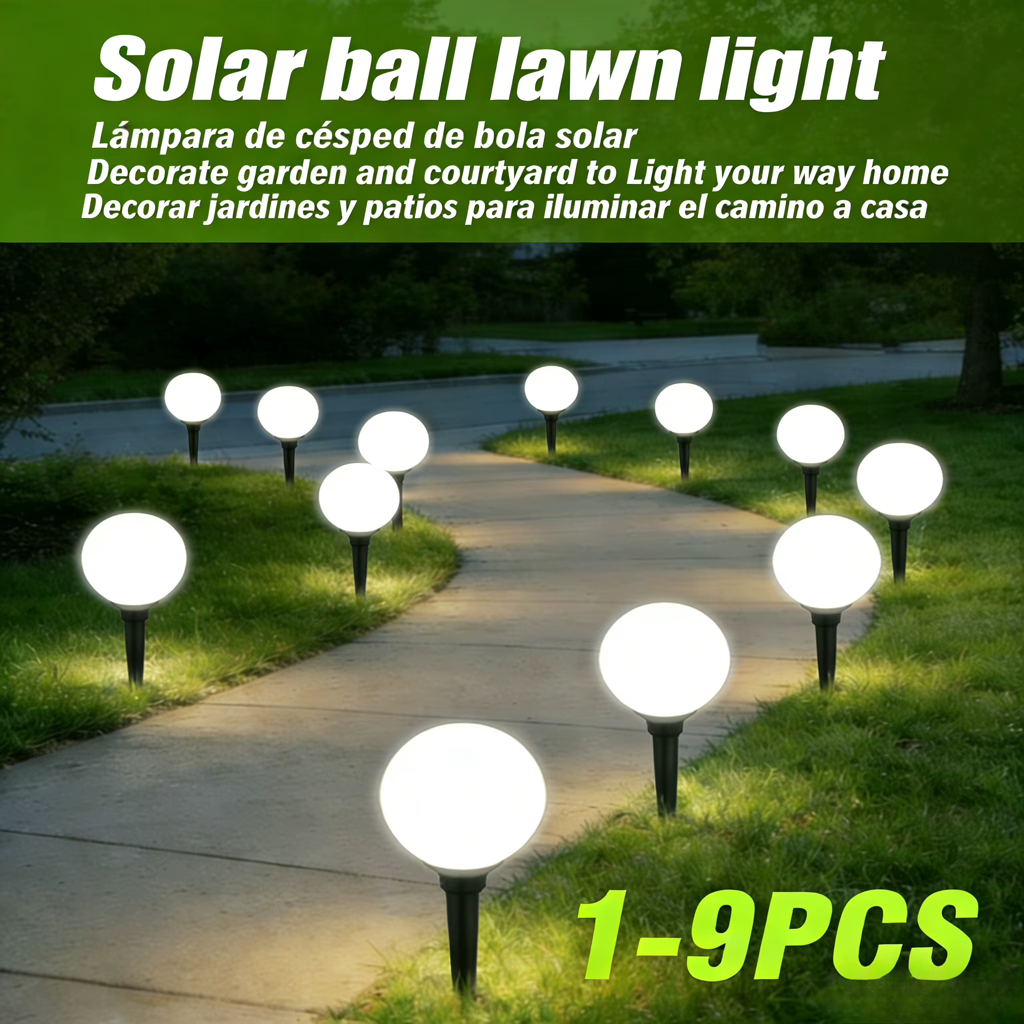 Lampes solaires pour sphères d'extérieur