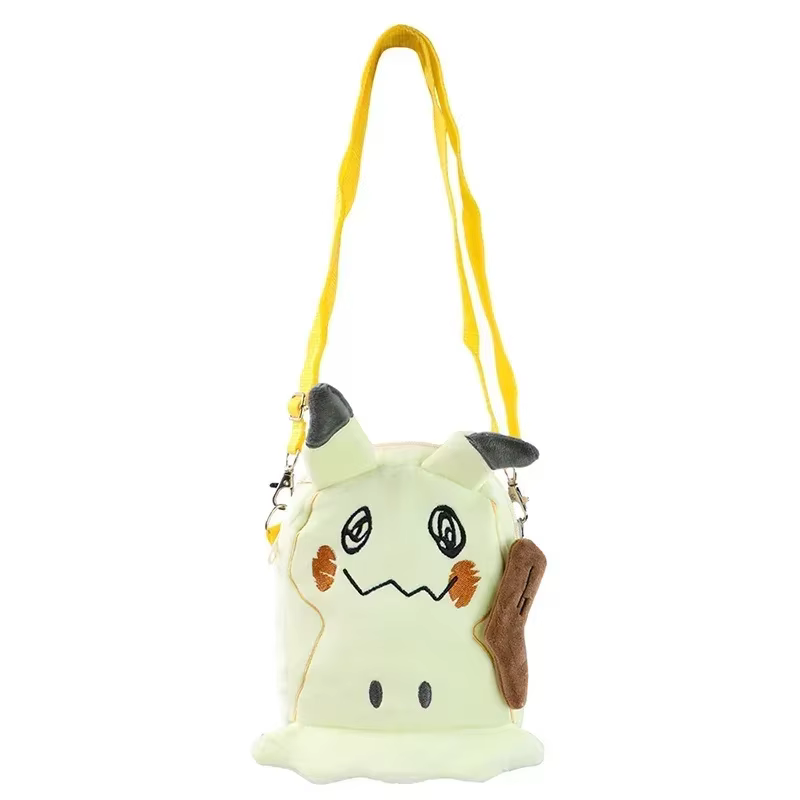Sac à dos en peluche Pokemon Pikachu Gengar Mimikyu Snorlax Rowlet Psyduck Lucario Charmander, sac à bandoulière Anime Pokemon, jouet poupée