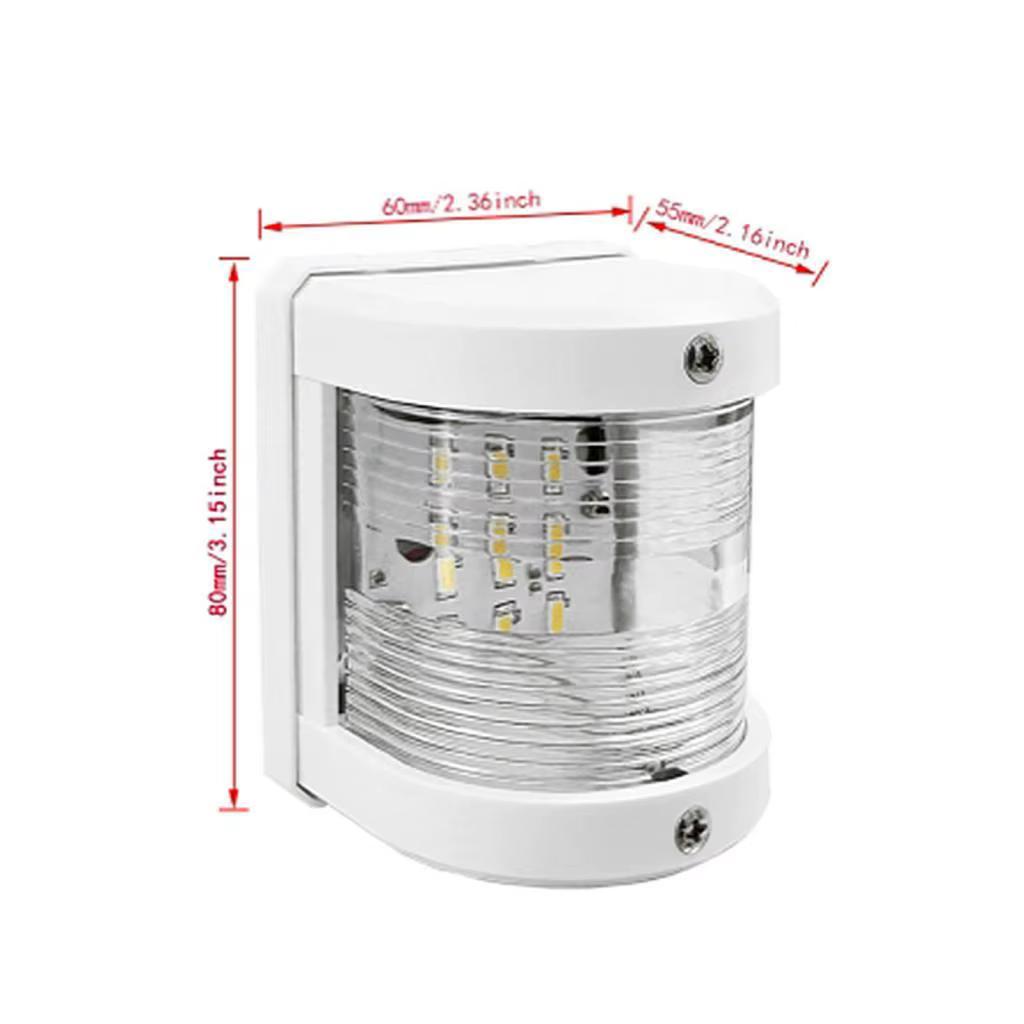 Feu de navigation marin 12V étanche à LED, lampe de traversée en ABS pour la sécurité des bateaux et les besoins d'éclairage d'ancre