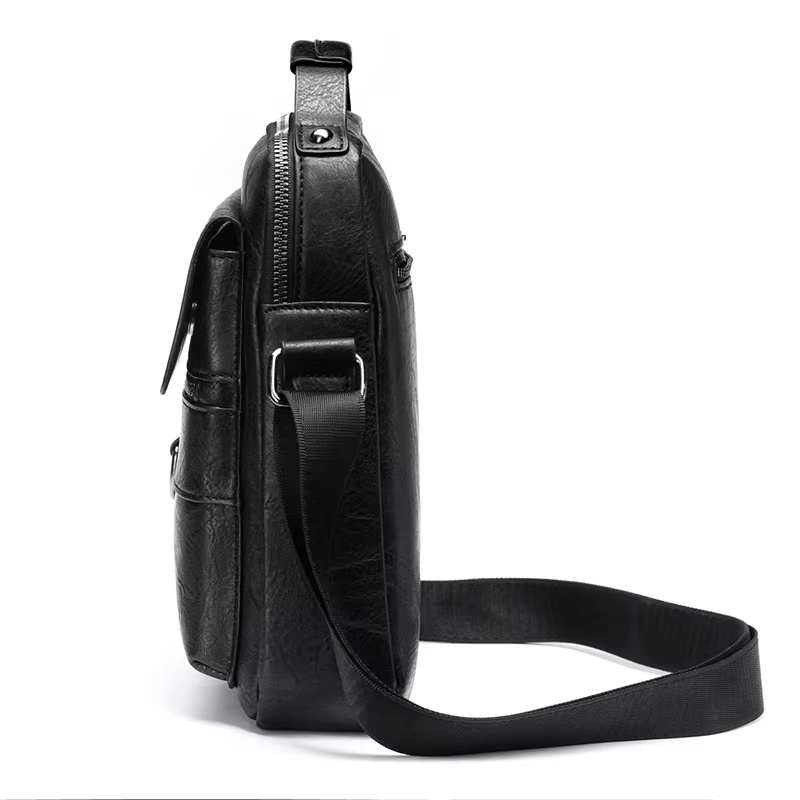 Sac à bandoulière de marque pour hommes, pour ipad 9.7 pouces, sacs à rabat en cuir PU pour hommes, sacoche d'affaires solide, sac de voyage