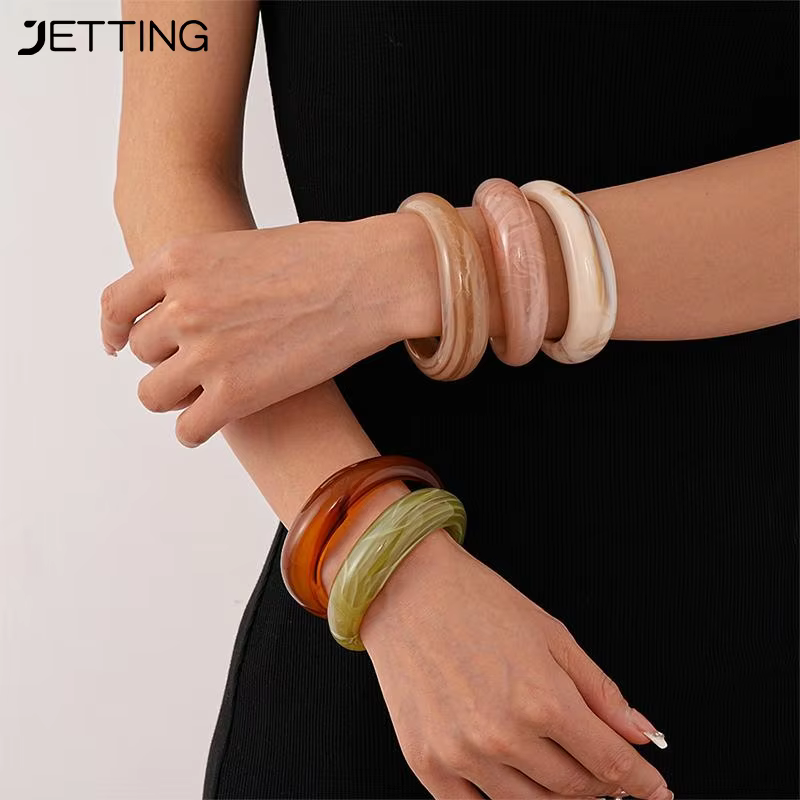 Bracelet manchette bohème en acrylique géométrique pour femme 2024, style rétro exagéré, bijou de mode, accessoire de fête