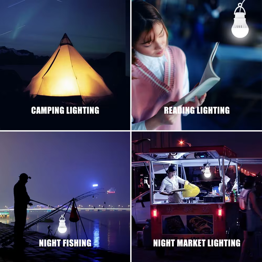 3W 5W 7W USB lampe ampoule Portable Camping lanterne