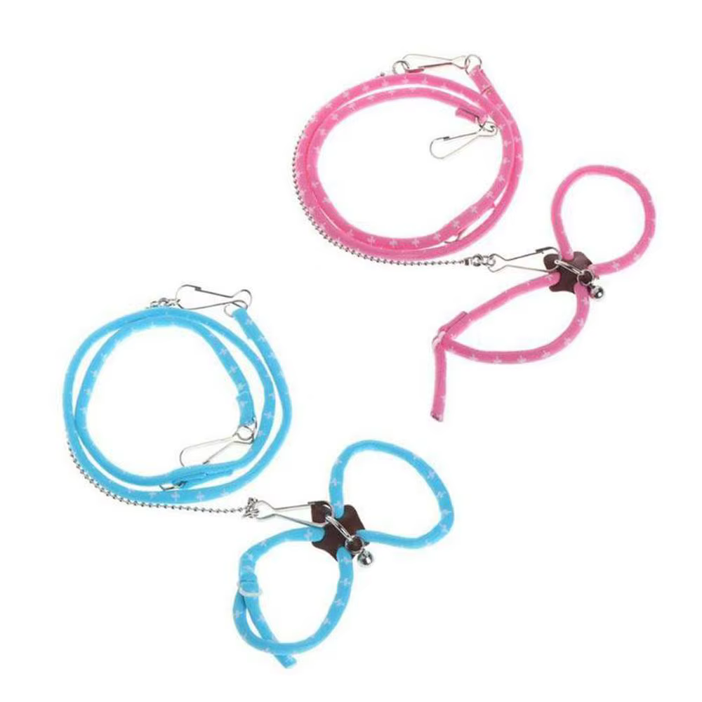 Petit furet réglable avec cloche, gerbille, corde en Nylon, gilet de souris, plomb de marche, fournitures pour animaux de compagnie, laisse pour Hamster