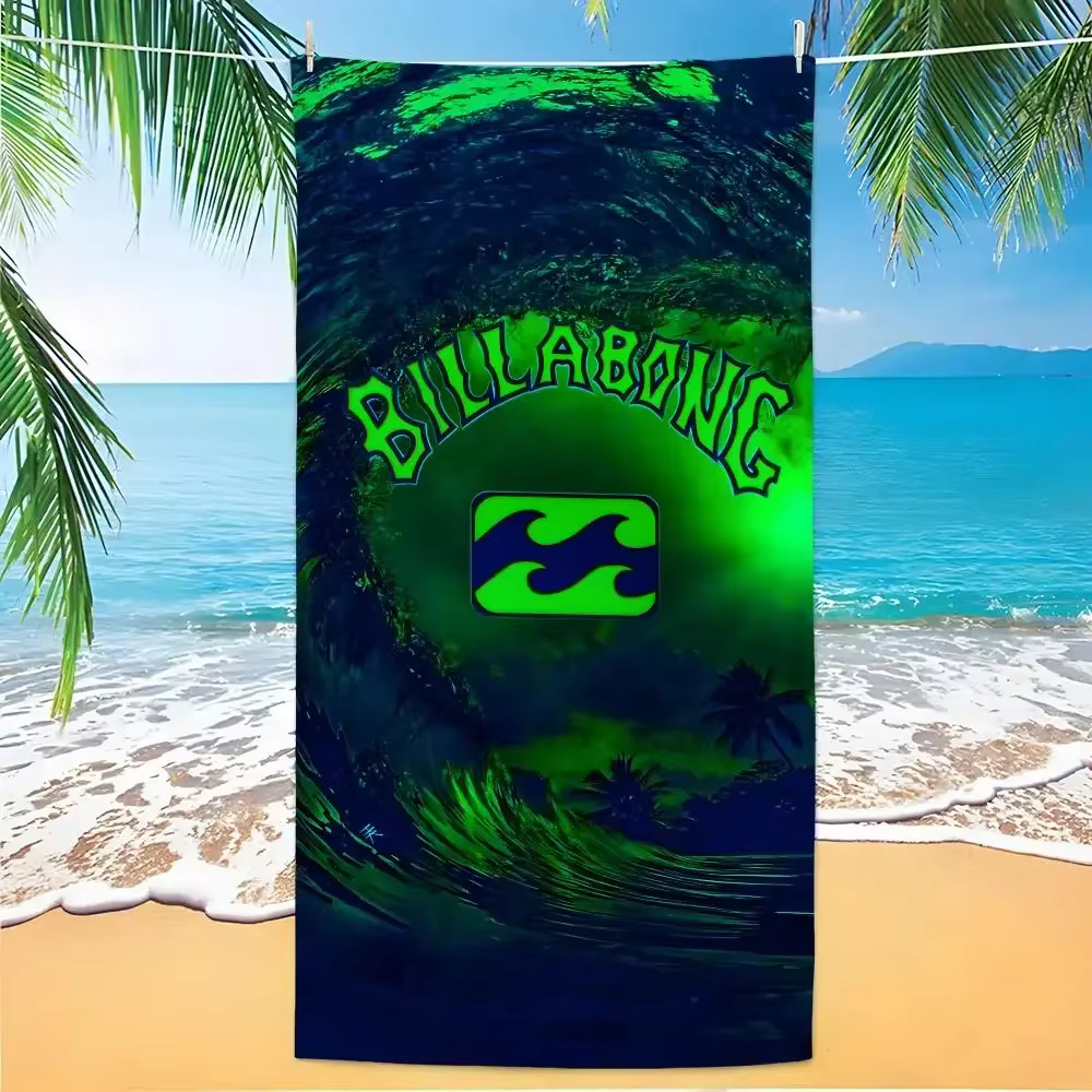 B-Billabong Anime Serviette de plage en polyester, serviette de bain à séchage rapide, sans sable, pour l'été, la piscine, les voyages et les vacances